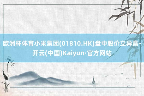 欧洲杯体育小米集团(01810.HK)盘中股价立异高-开云(中国)Kaiyun·官方网站